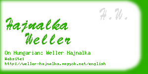 hajnalka weller business card